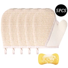 5pcs Dead Skin Bath Exfoliating Gloves for Shower Spa Massage Body Scrub