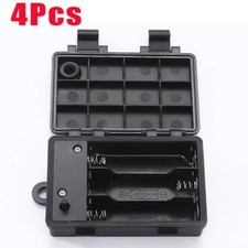 4PCS Waterproof 3X-AA DIY Battery Holder Case Box 3V w/Power Switch Timer US
