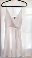 EXPRESS Cami Flowy Wrap Side Tie Cocktail Party Holiday Wedding Dress NWOT Med