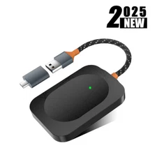 Mini Wireless CarPlay Adapter for Apple, Plug & Play Low Latency Converts Wired