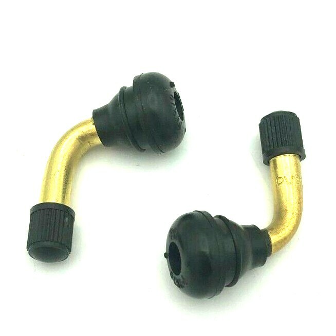 45 Degree Angled Brass Tire Valve Stem Rubber Base