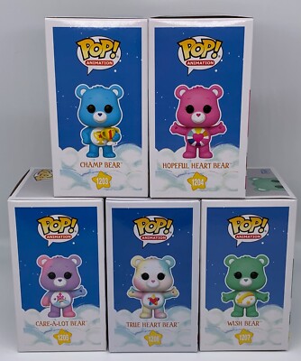 Funko Pop Care Bears 40th Anniversary Wish Bear + ToyBop Protector Case Collector Set