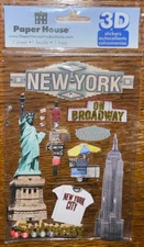 Paper House 3D New York City NY Statue of Liberty Broadway Empire Taxi Stickers