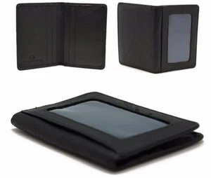 Men's Slim Front Pocket Wallet Classic Leather Wallet With Driver Licence Holder
