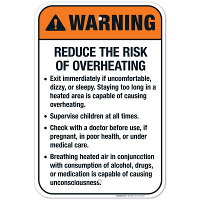 Reduce The Risk Of Overheating Sign, ANSI Warning Sign,