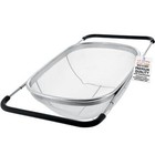Over The Sink Stainless Steel Oval Fine Mesh Colander Strainer Expandable Handle