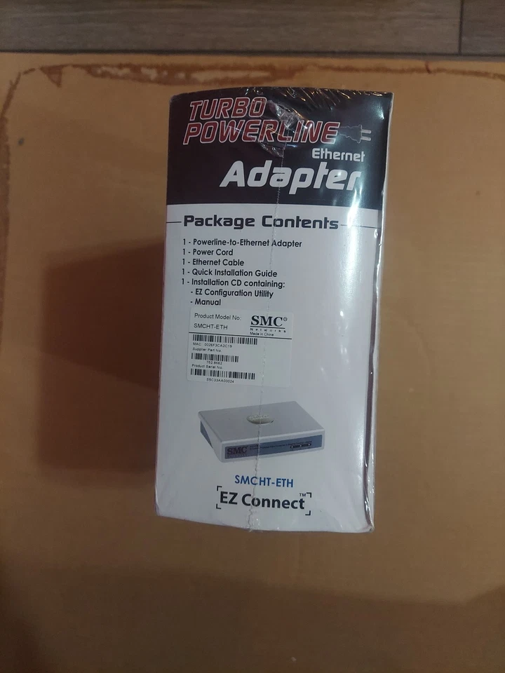 SMC Networks Turbo Powerline EZ Connect Ethernet Adapter SMCHT-ETH to 85 MBPS  - Image 3 of 3