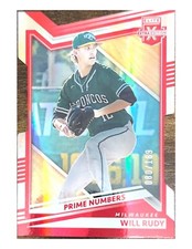 2022 Panini Elite Extra Edition [Prime Numbers Die-Cut C] #162 Will Rudy 080/169