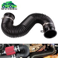 Universal 3 Flexible Car Cold Air Intake Hose Filter Pipe Telescopic Tube Kit