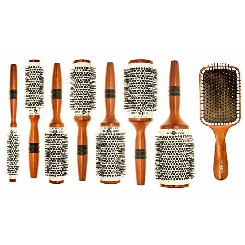 HEAD JOG Ceramic Wood Radial Brush 16mm,25mm,33mm,38mm,43mm,53mm,63mm, Paddle