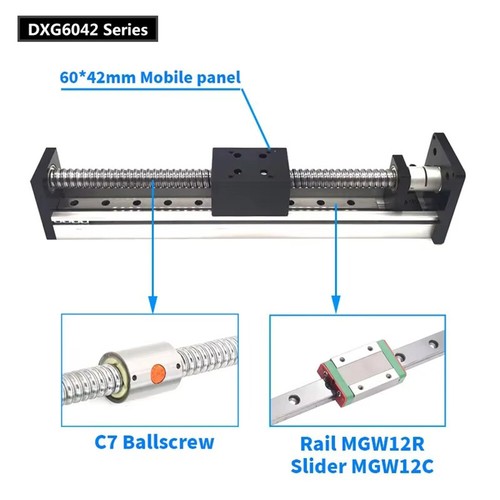 42mm Wide Mini Electric Linear Slide Motion Stage Motoried Ballscrew 1605 Module - Picture 18 of 19
