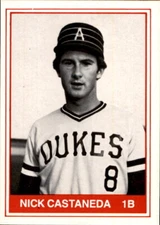 1982 Alexandria Dukes TCMA #13 Nick Castaneda San Pedro California Baseball Card