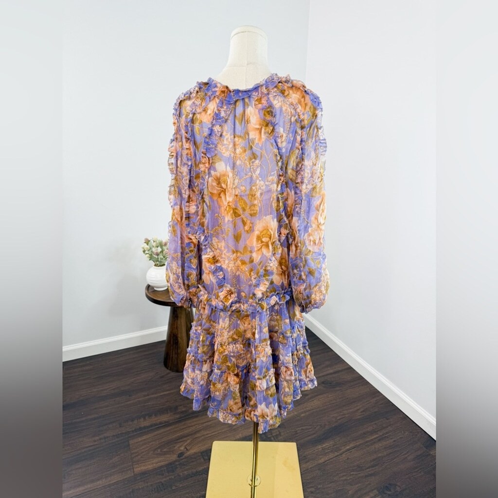 ZIMMERMANN Rosa Silk Tiered Dress