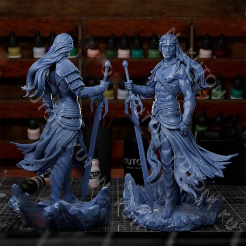 Elric of Melnibone 1/8 24cm 3D print figure Model Kit Unpainted Unassembled GK - Picture 8 of 8