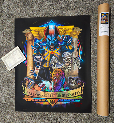 HHN Universal Monsters Halloween Horror Nights 2022 Artist Series Poster 24  x 30 | eBay