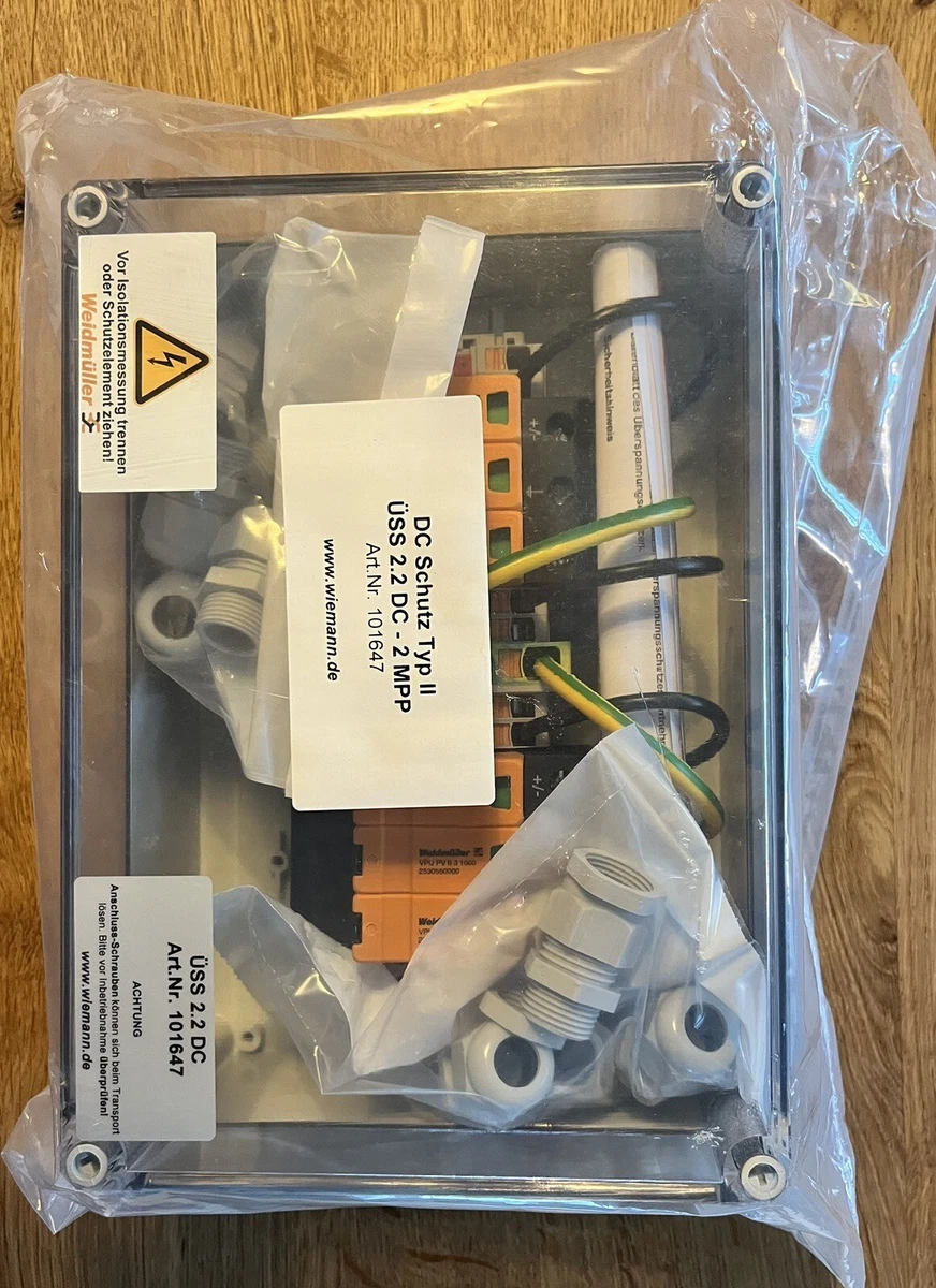 Weidmüller ÜSS 2.2.- 2 MPP PV/Solar Überspannungsschutz-Box 2  