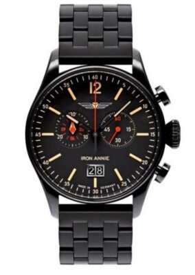 IRON ANNIE 5184-2 Flight Control Herren Uhr Edelstahl Quarz