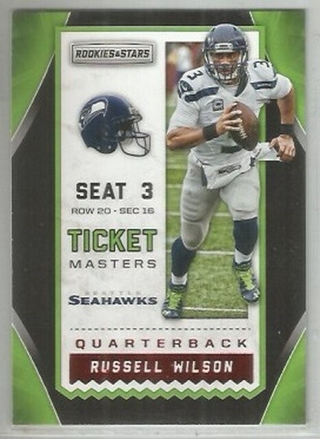 Russell Wilson Seattle Seahawks 2016 Rookies & Stars TICKET MASTERS
