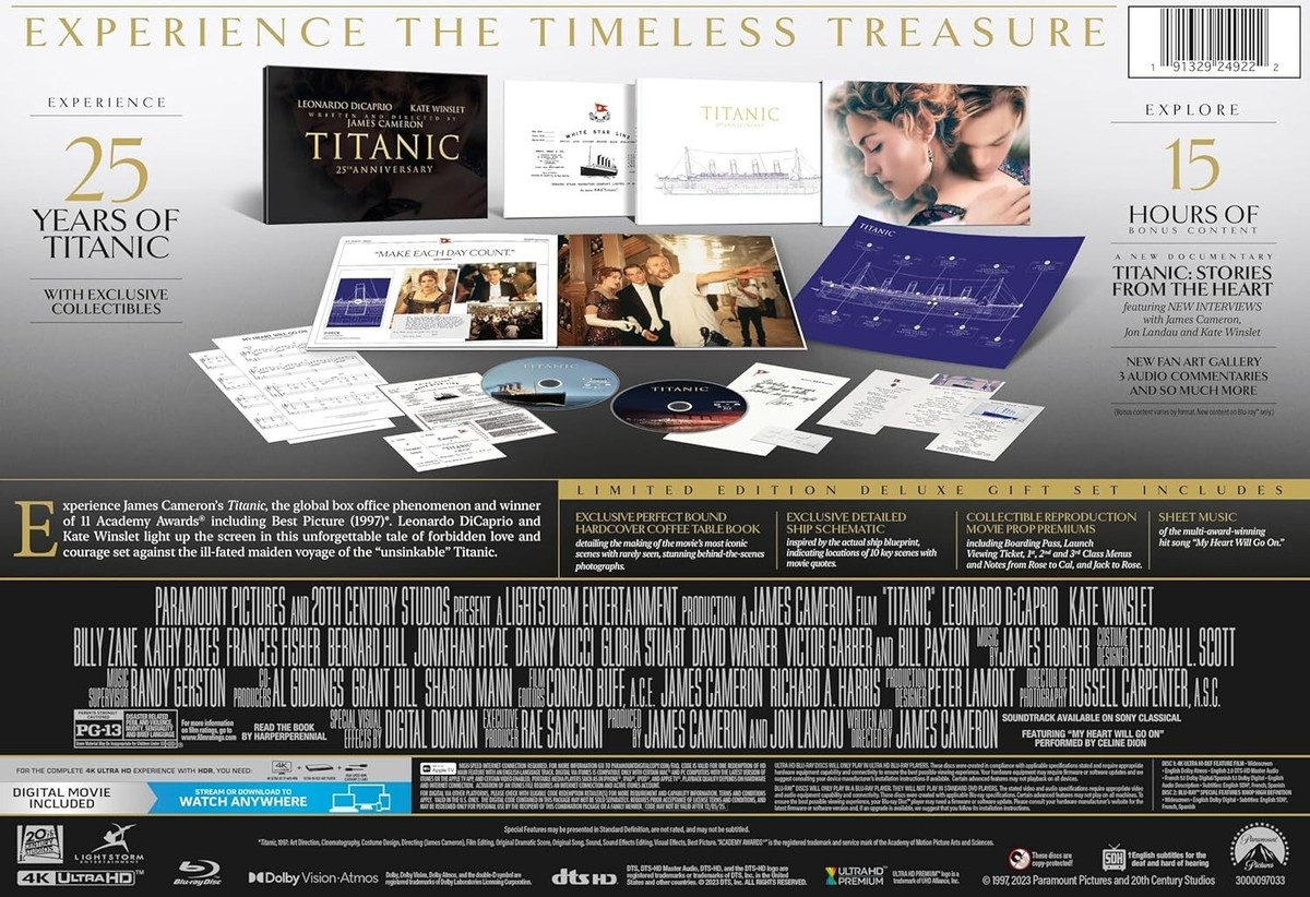 TITANIC (U.S. 25th ANNIVERSARY COLLECTOR'S EDITION 4K Ultra HD +