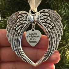 ANGEL WING HEART AND HEAVEN CHRISTMAS TREE ORNAMENT