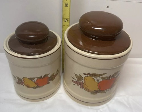 Vintage flower coffee tea ceramic canister set Of Two - Picture 8 of 9