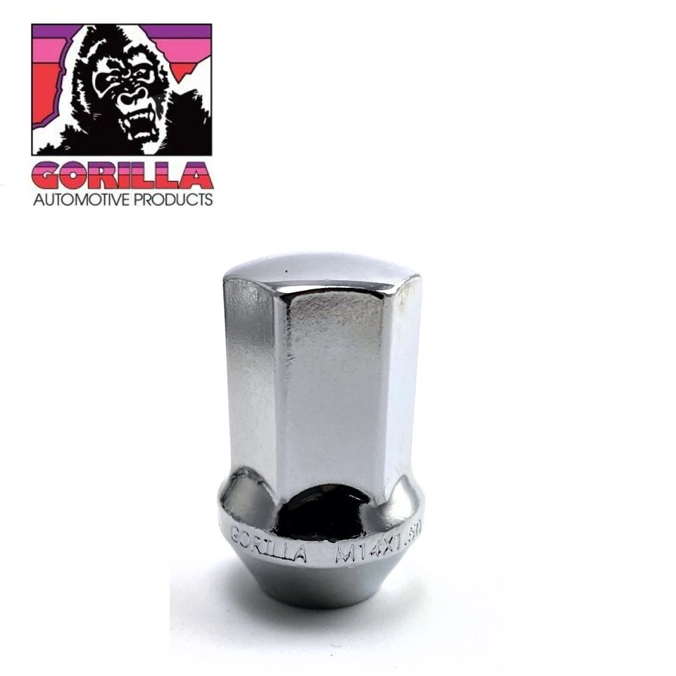24 Gorilla Large Seat OEM Factory Stock Style Chrome Wheel Lug Nuts 14x1.5 14mm - Image 2 of 4