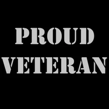 Vinyl Decal for Window - Proud Veteran (Military)
