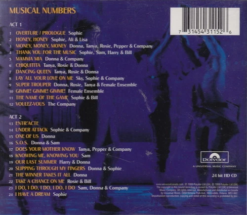 NEW CD Mamma Mia! The Musical Based on the Songs of ABBA: Original Cast Recordin - Image 2 of 2