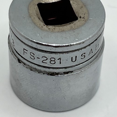 Snap-On Tools USA FS-281 3/8" Drive 7/8" SAE 6 Point Shallow Chrome Socket READ - Picture 3 of 4