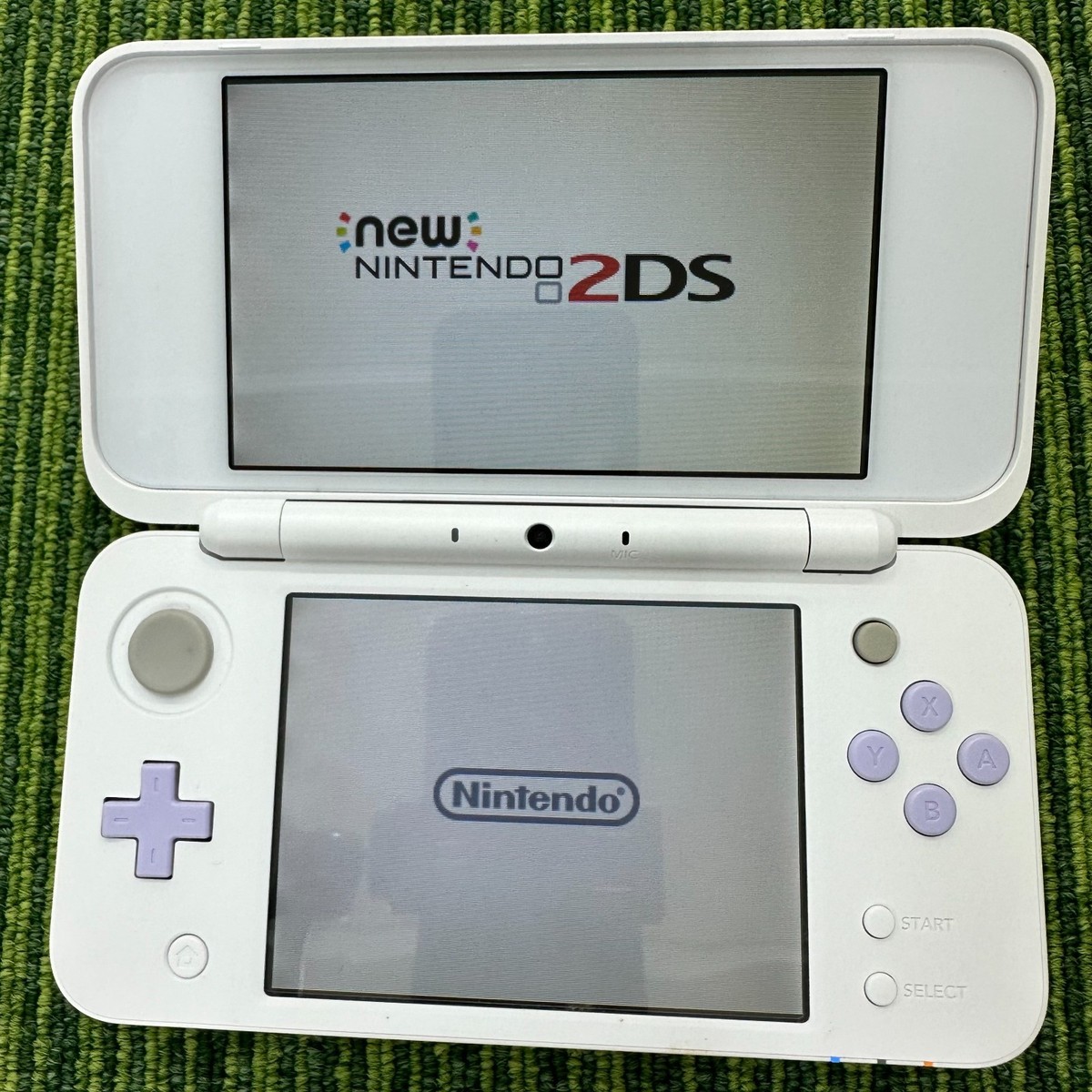 New Nintendo 2DS XL LL White Lavender Console Stylus Working