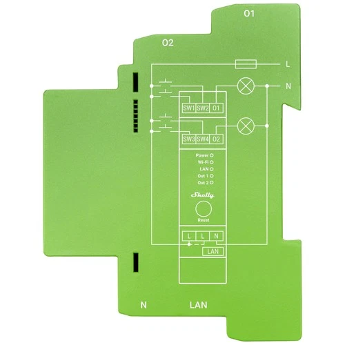 Shelly Shelly Pro Dimmer 2PM  Hutschienenrelais  Bluetooth, Wi-Fi