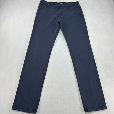 Mavi Pants Mens 31x32 Navy Blue Johnny Slim Leg Chino Stretch Twill Zip Fly Prep