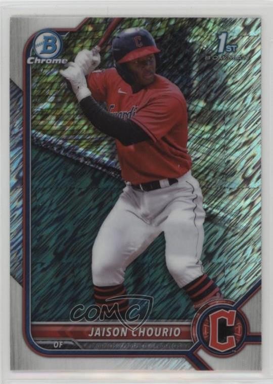 2022 Bowman Chrome Prospects Shimmer Refractor Jaison Chourio #BCP-174 16mf