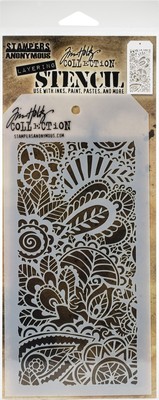3er Pack Tim Holtz mehrlagige Schablone 4,125''X8,5'' - Doodle Art 1-lagig THS-141