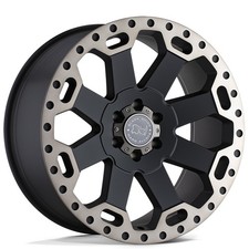 17x9 Black Rhino Hard Alloys Wheels Warlord Matte Black W Machined Rims 1pc