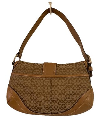 Y2K Coach Soho Signature C Buckle Canvas Leather Shoulder Bag
