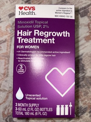 CVS Health Hair Regrowth Treatment For Women 3 Month Supply EXP 7/26 FAST SHIP!