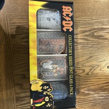 AC/DC Collectors Series Pint Glass 4-Pack - Mint Condition!