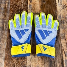 Adidas Copa GL Sz 7 Blue Yellow Adjustable Wrist Strap Soccer Goalkeeper Gloves
