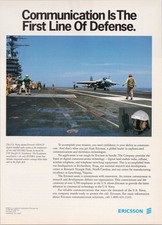 Ericsson 1996 Vintage Magazine Ad US Navy Carrier A-6 Intruder Military