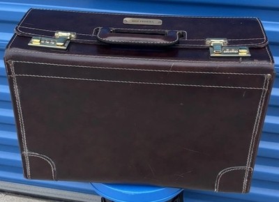 Presto Lock Briefcase 1980's USA Brown BRAND NEW Vintage Liebermann s