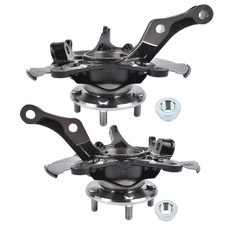Pair Front Steering Knuckle & Hub Bearing Assembly Replacement for Honda Civic 2