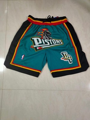 New Detroit Pistons Men Green Pockets stitched Shorts Size US