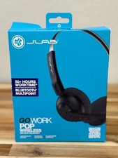 JLab Go Work Pop Wireless On-ear Headset w/Microphone Boom Bluetooth Multipoint