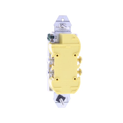 Hubbell RRD15KWTR White 15A Tamper Resistant Decorator Receptacle Outlet No Ears - Picture 3 of 5