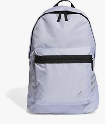 Adidas 3-Stripes Backpack Gray White Glam Future Icons School Gym Bag 