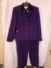 Women's Studio One 3 Piece Purple Pantsuit Size 16 (H310)