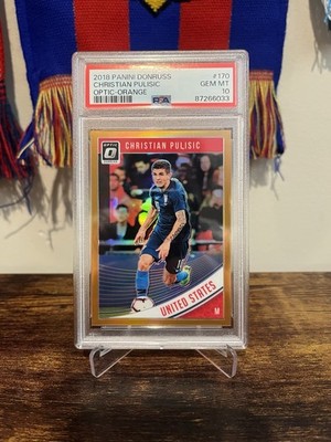 2018 Panini Donruss Christian Pulisic #170 Optic Orange /99 PSA 10 POP 10 USA