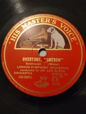 OVERTURE OBERON DR LEO BLECH 78RPM HMV DB1675