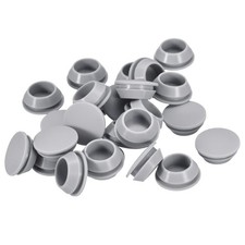 25Pcs Silicone Plugs Rubber Round Hole Plugs for 18-19mm Hole Grey